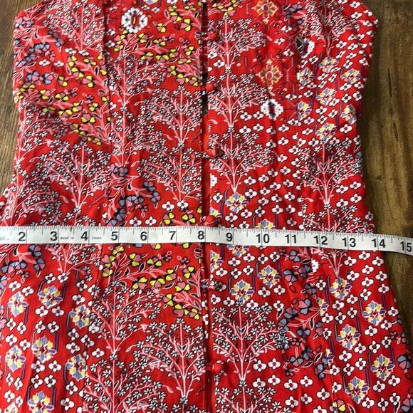 Abel the Label red bandana Lola Jaase high low dress anthropologie - Picture 10 of 14